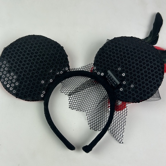 Disney Minnie Mouse feather veil mouse hears headband - Picture 5 of 6
